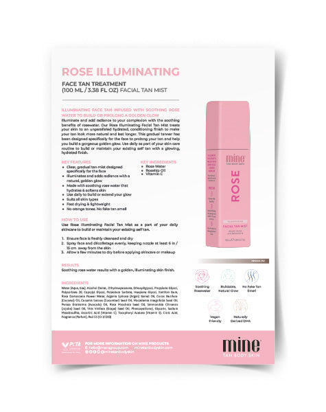 Mine Salon Retail Product Fact Sheets