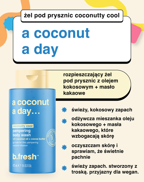 a coconut a day rozpieszczający żel pod prysznic