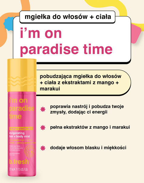 i'm on paradise time pobudzająca mgiełka do włosów + ciała