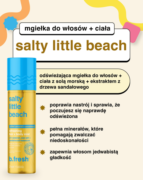 salty little beach odświeżająca mgiełka do włosów + ciała