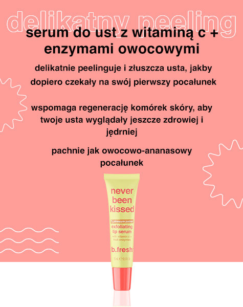 never been kissed peelingujące serum do ust